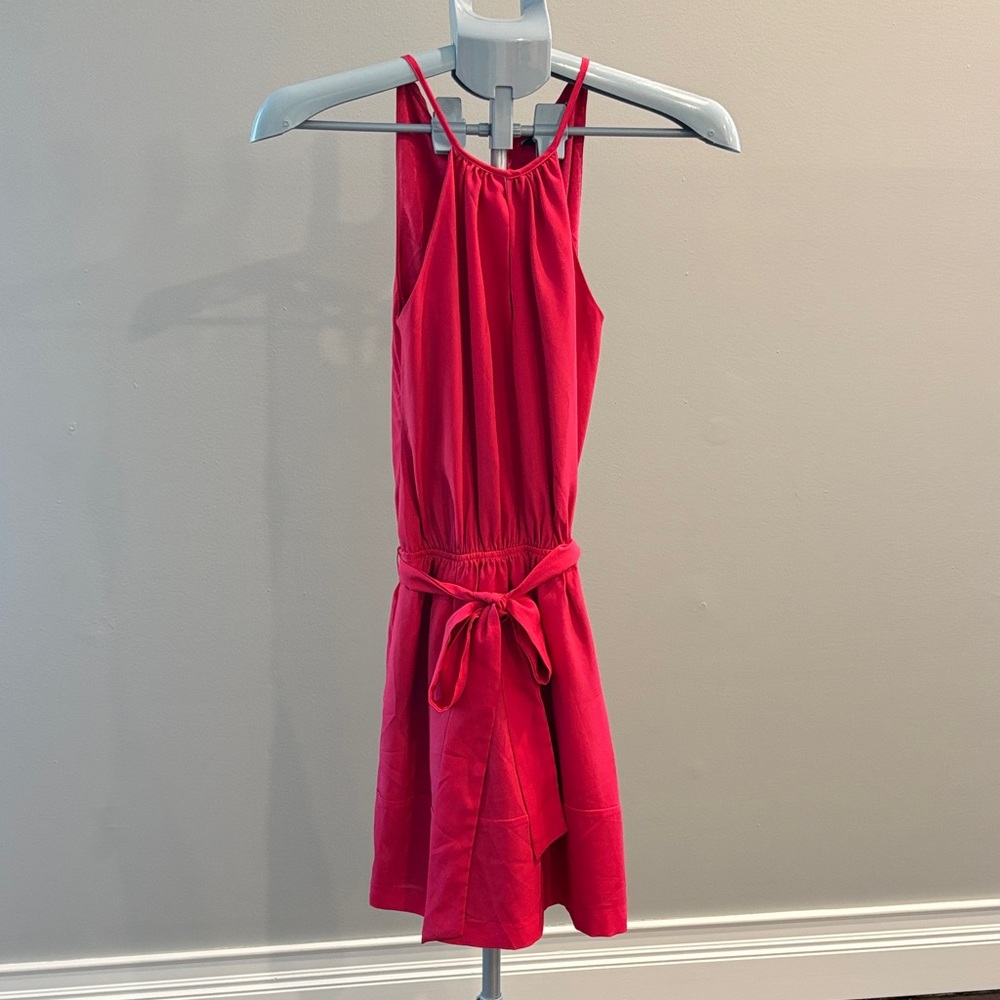 Express Vibrant Redish Pink Dress, size S